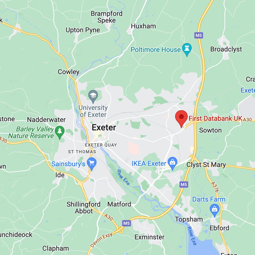 FDB Exeter England Office Map
